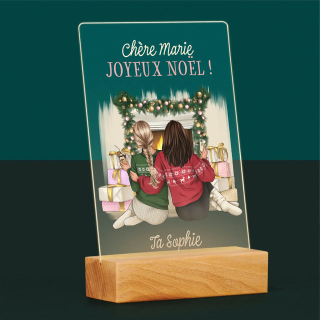 La Création Du Personnage: Amies De Noël - Impression Sur Verre Acrylique