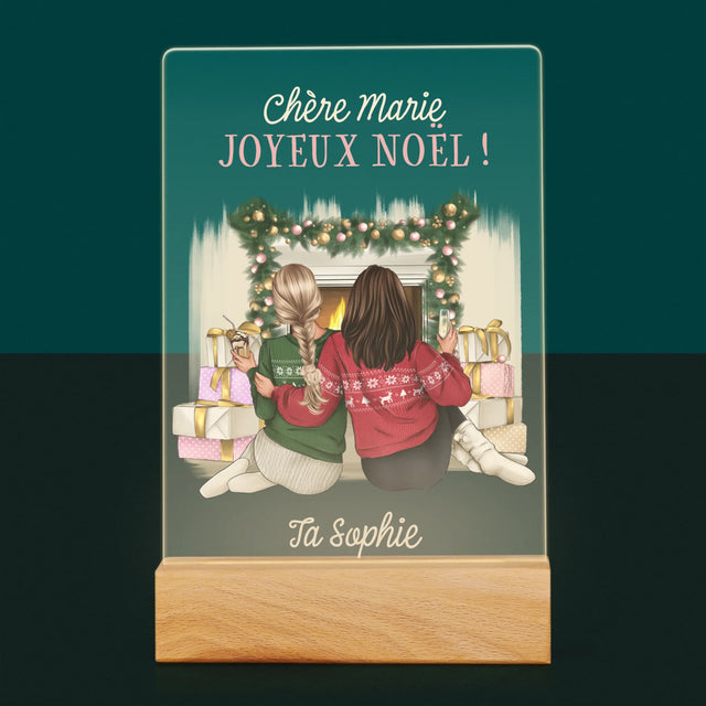 La Création Du Personnage: Amies De Noël - Impression Sur Verre Acrylique