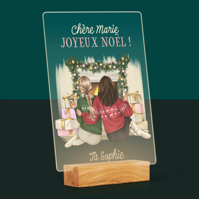 La Création Du Personnage: Amies De Noël - Impression Sur Verre Acrylique