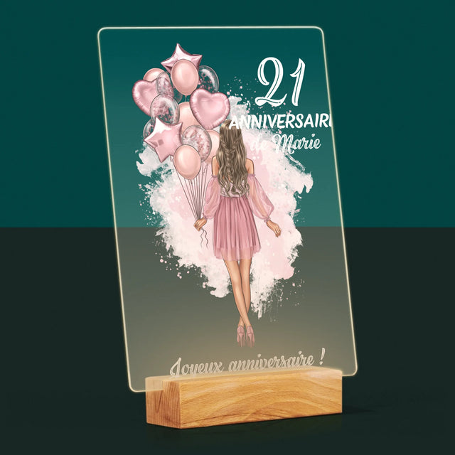 La Création Du Personnage: Anniveraire Ballons - Impression Sur Verre Acrylique