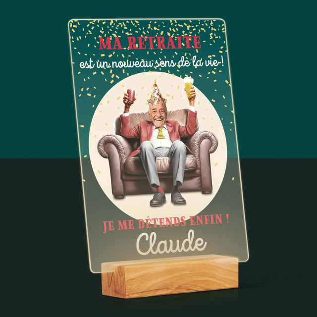 Ton Personnage: La Retraite Est Le Sens De La Vie - Impression Sur Verre Acrylique