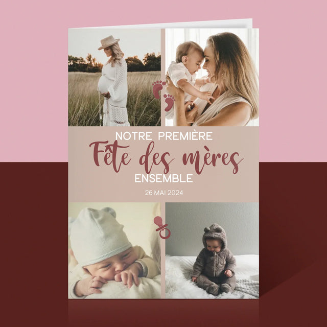 Le Collage Photo: Notre Première Fête Des Mères - Carte De Vœux
