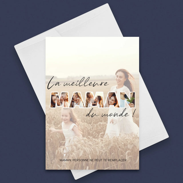 Collage Photo De Lettre: La Meilleure Maman Du Monde Photos - Carte De Vœux