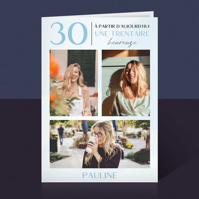 Le Collage Photo: À Partir D'Aujourd'Hui 30 Heureuse - Carte De Vœux