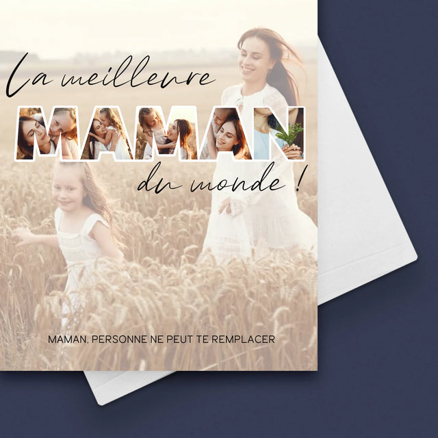 Collage Photo De Lettre: La Meilleure Maman Du Monde Photos - Carte De Vœux