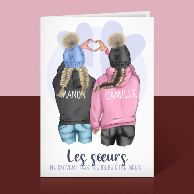 La Création Du Personnage: Amies De L'Hiver - Carte De Vœux