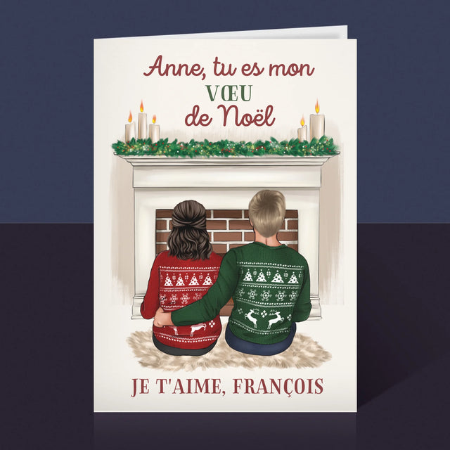 La Création Du Personnage: Couple De Noël - Carte De Vœux