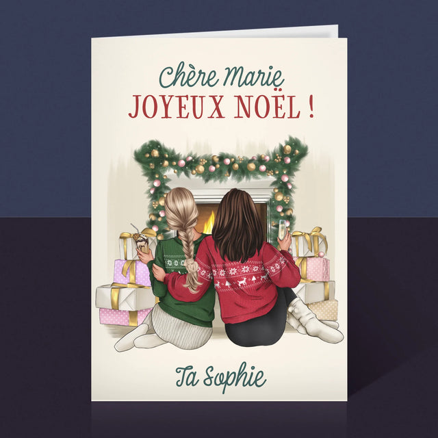 La Création Du Personnage: Amies De Noël - Carte De Vœux