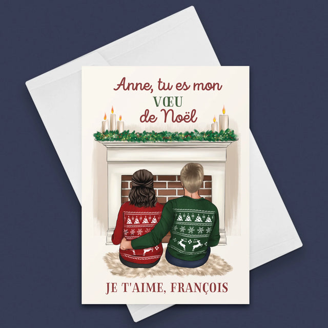 La Création Du Personnage: Couple De Noël - Carte De Vœux
