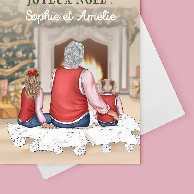 La Création Du Personnage: Chère Mamie Joyeux Noël - Carte De Vœux