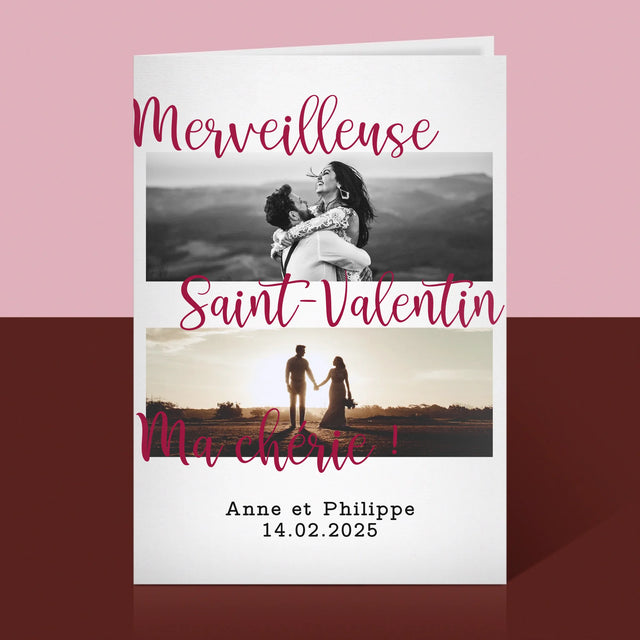 Le Collage Photo: Merveilleuse Saint-Valentin - Carte De Vœux