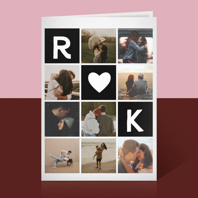Le Collage Photo: Les Monogrammes D'Amour Avec Photos - Carte De Vœux