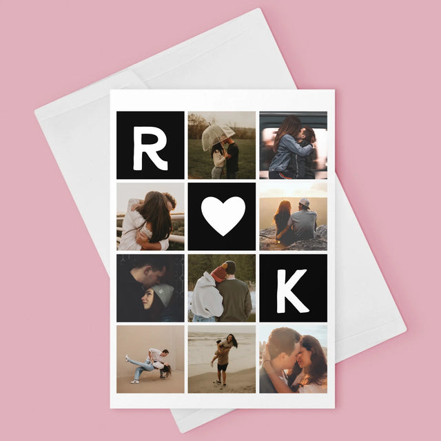 Le Collage Photo: Les Monogrammes D'Amour Avec Photos - Carte De Vœux