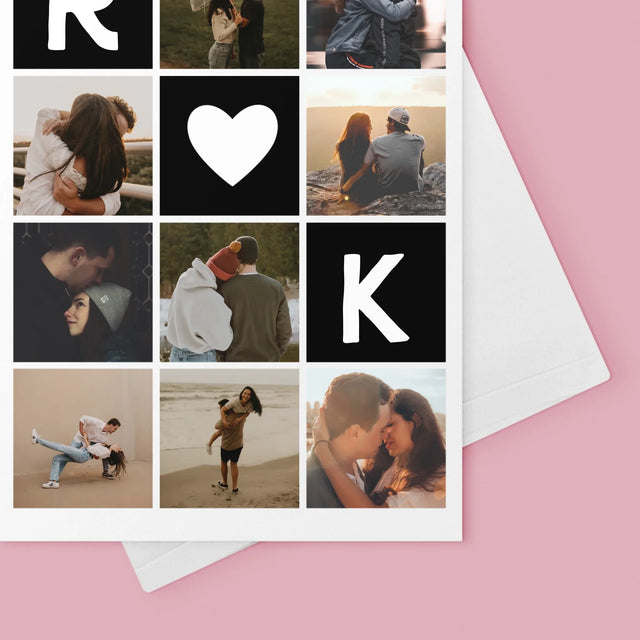 Le Collage Photo: Les Monogrammes D'Amour Avec Photos - Carte De Vœux