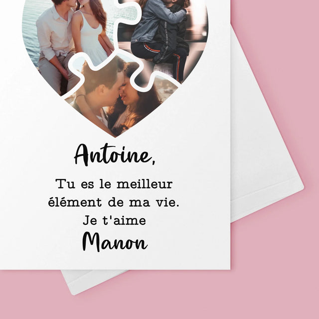 Le Collage Photo: Puzzle De La Saint-Valentin - Carte De Vœux