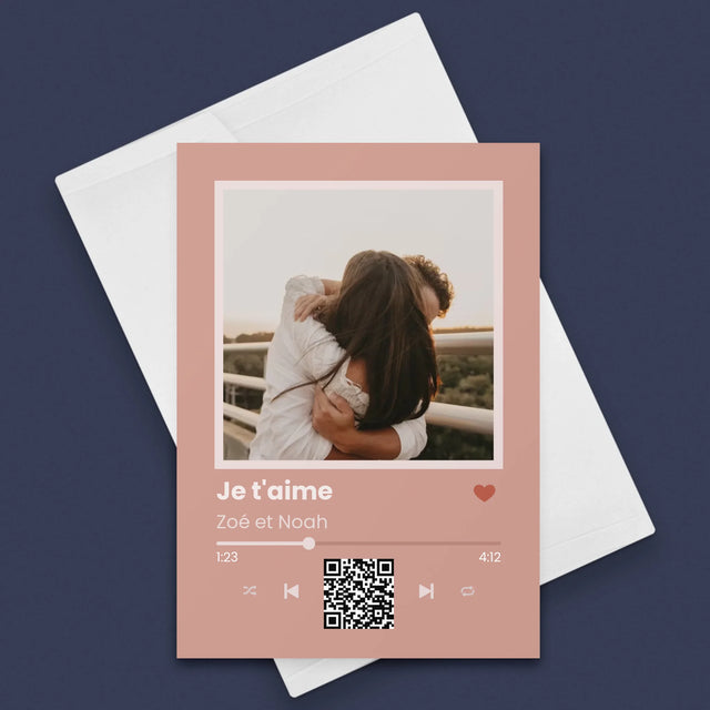 La Photo Et Un Texte: Votre Chanson Avec Un Code - Carte De Vœux