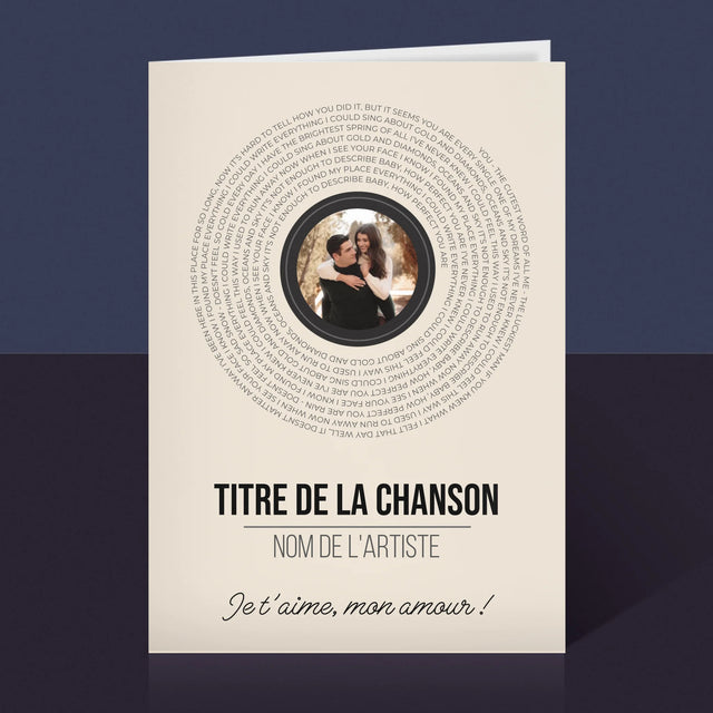 La Photo Et Un Texte: Paroles De Chansons Sur L'Album - Carte De Vœux