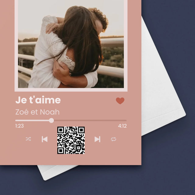 La Photo Et Un Texte: Votre Chanson Avec Un Code - Carte De Vœux