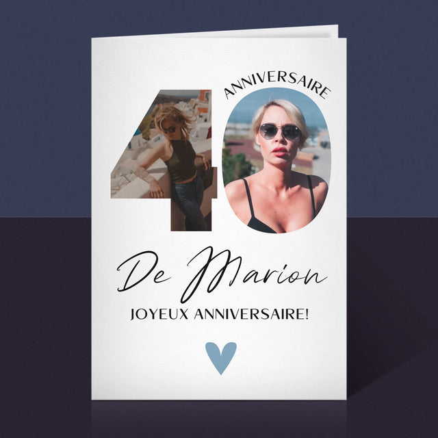 Collage Photo De Lettre: 40 Ans, Des Beaux Moments - Carte De Vœux