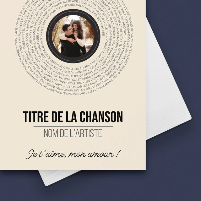 La Photo Et Un Texte: Paroles De Chansons Sur L'Album - Carte De Vœux