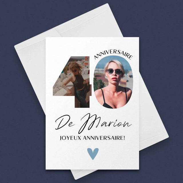 Collage Photo De Lettre: 40 Ans, Des Beaux Moments - Carte De Vœux