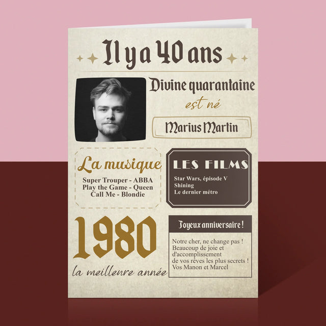 La Couverture De Magazine: Il Y A 40 Ans - Carte De Vœux