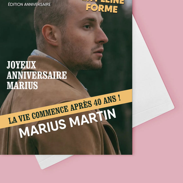 La Couverture De Magazine: Quarantenaire En Pleine Forme - Carte De Vœux