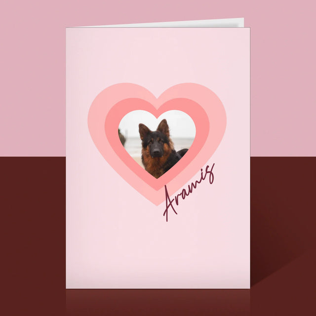 La Photo Et Un Texte: Photo De L'Animal Dans Le Cœur - Carte De Vœux