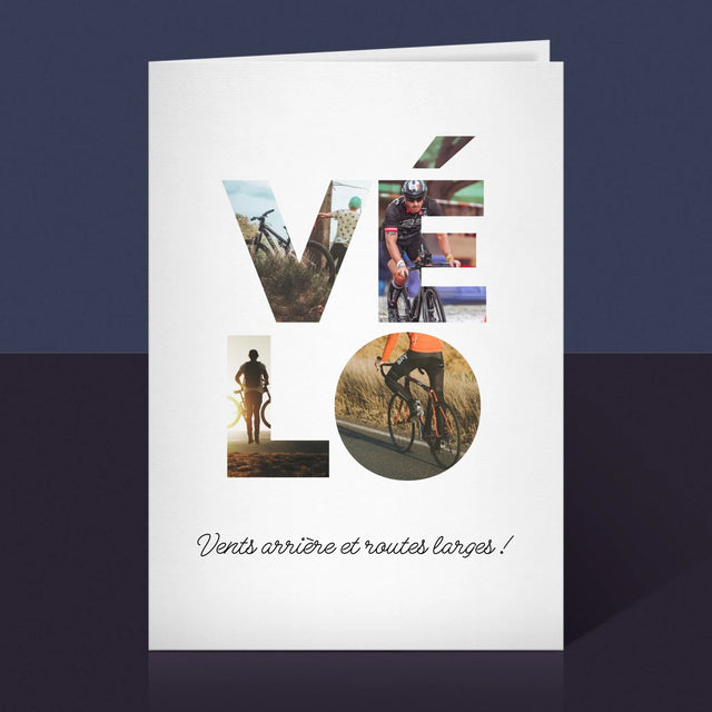 Collage Photo De Lettre: Vélo - Carte De Vœux