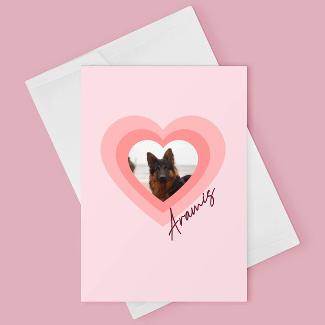 La Photo Et Un Texte: Photo De L'Animal Dans Le Cœur - Carte De Vœux