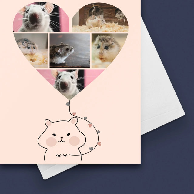 Le Collage Photo: Hamster - Carte De Vœux