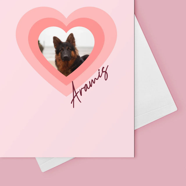 La Photo Et Un Texte: Photo De L'Animal Dans Le Cœur - Carte De Vœux