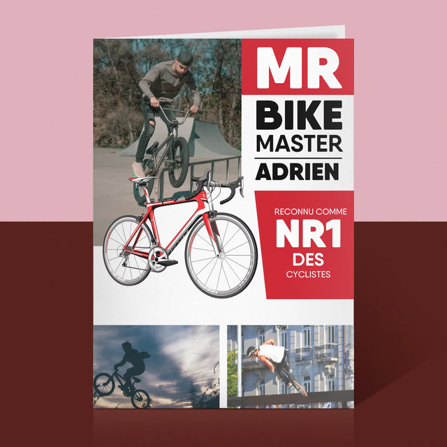 La Couverture De Magazine: Mr Bike Master - Carte De Vœux