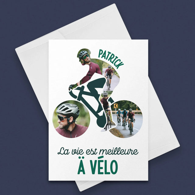 Forme Des Photos: La Vie Est Meilleure À Vélo - Carte De Vœux