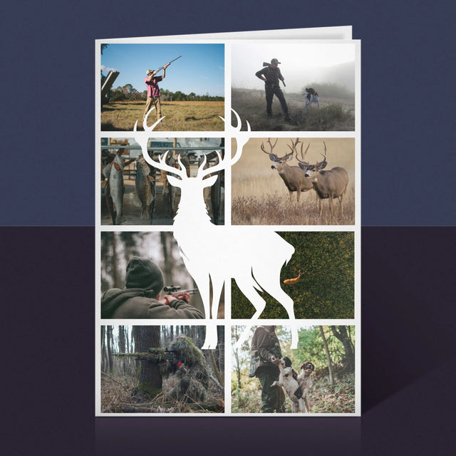 Le Collage Photo: Chasseur - Carte De Vœux