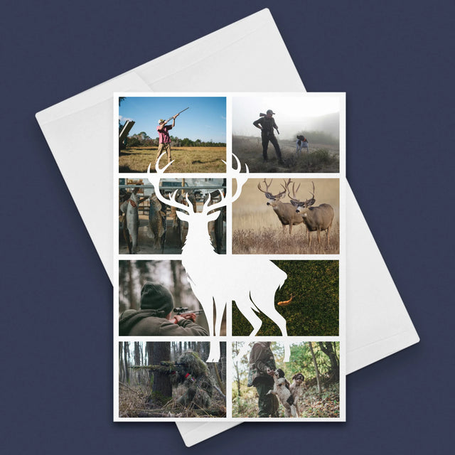 Le Collage Photo: Chasseur - Carte De Vœux