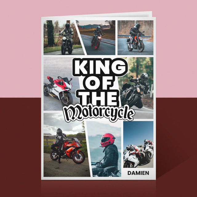 Le Collage Photo: King Of The Motorcycle - Carte De Vœux
