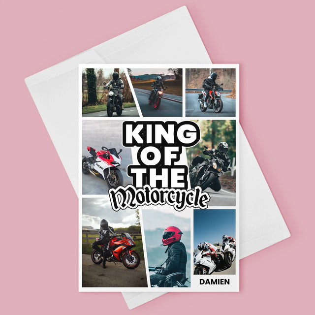Le Collage Photo: King Of The Motorcycle - Carte De Vœux