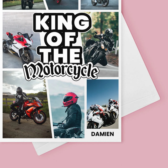 Le Collage Photo: King Of The Motorcycle - Carte De Vœux