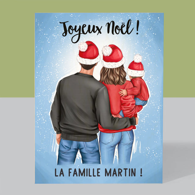 La Création Du Personnage: Famille De Noël - Impression Sur Bois