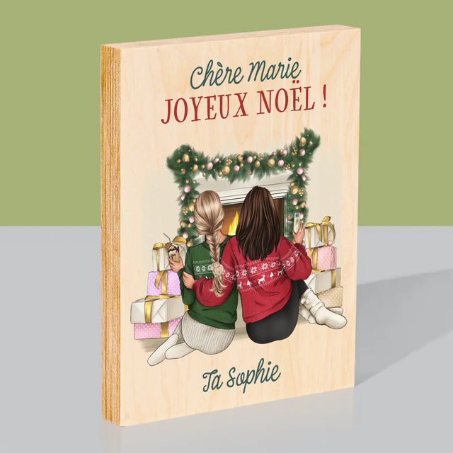 La Création Du Personnage: Amies De Noël - Impression Sur Bois