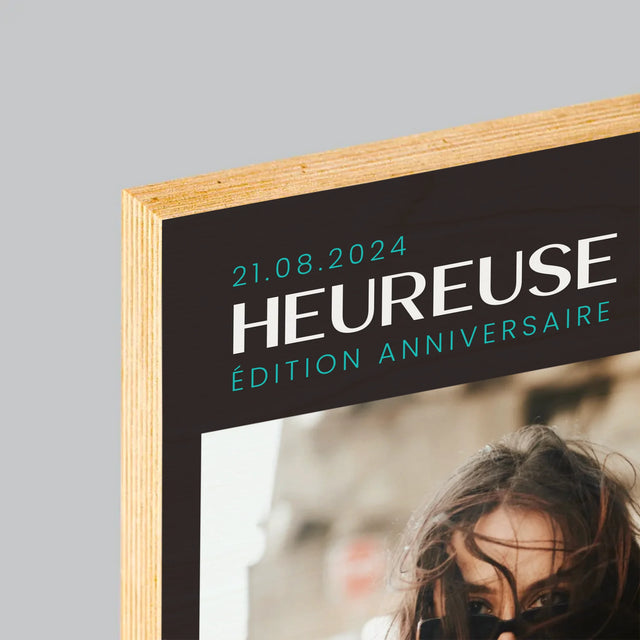 La Couverture De Magazine: Heureuse 30 - Impression Sur Bois