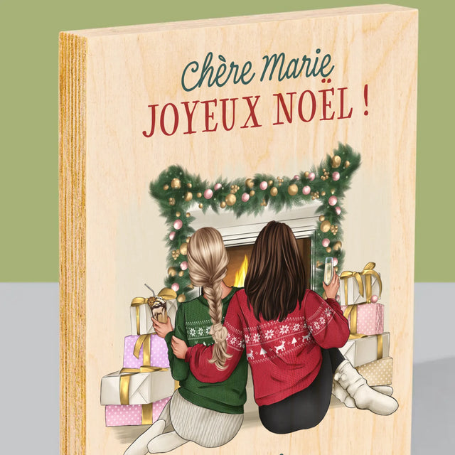 La Création Du Personnage: Amies De Noël - Impression Sur Bois