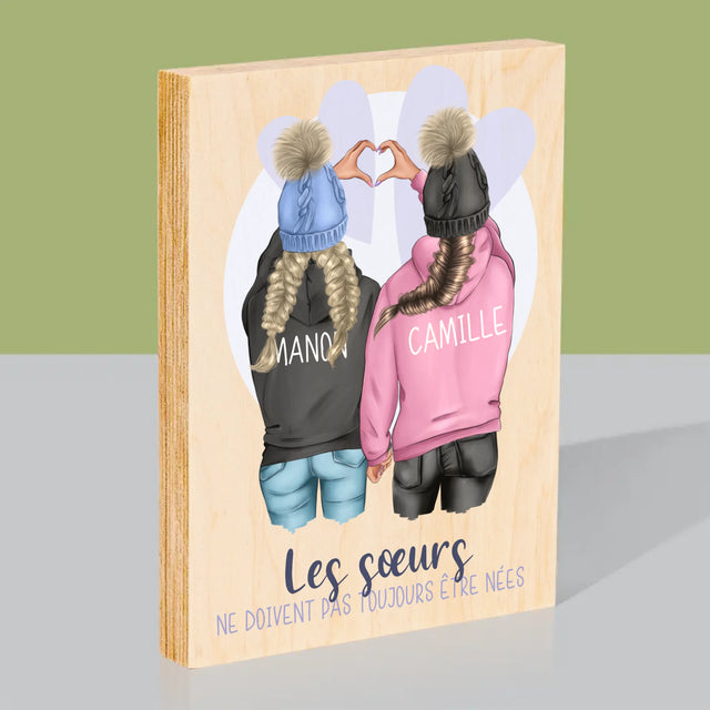 La Création Du Personnage: Amies De L'Hiver - Impression Sur Bois