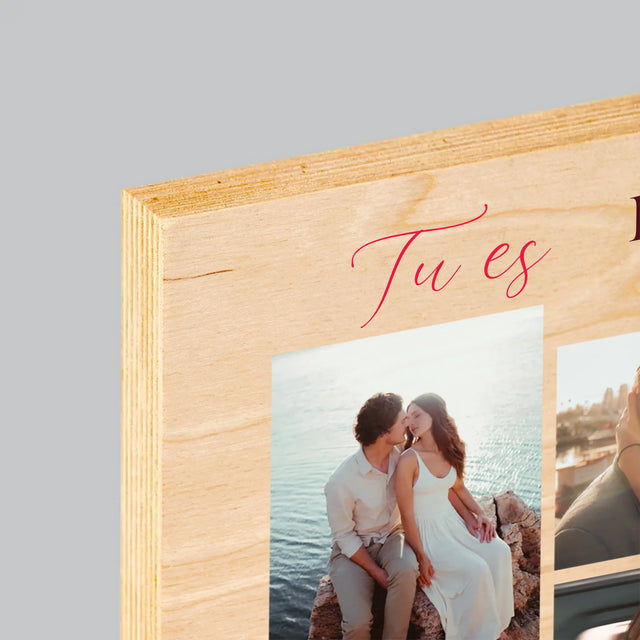 Le Collage Photo: Tu Es Ma Fin Heureuse - Impression Sur Bois