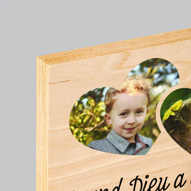 Le Collage Photo: Quand Dieu A Assigné Les Grands-Parents - Impression Sur Bois