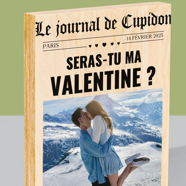 La Couverture De Magazine: Journal De La Saint-Valentin - Impression Sur Bois