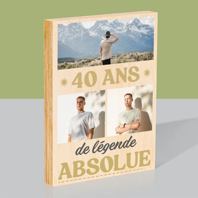 Le Collage Photo: 40 Ans De Légende - Impression Sur Bois