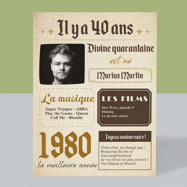 La Couverture De Magazine: Il Y A 40 Ans - Impression Sur Bois