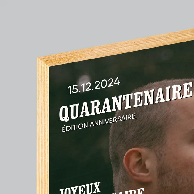 La Couverture De Magazine: Quarantenaire En Pleine Forme - Impression Sur Bois